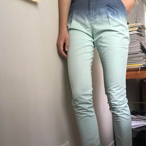Zara Pants - Zara Basic Aquamarine Blue Ombre Slacks Dress Pant